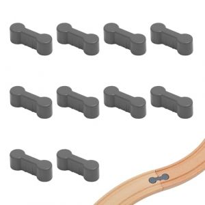 Lot de 10 Connecteurs Universels pour Rails en Bois-Accessoires de Connexion pour Circuit Train en Bois-Connecteurs Compatibles avec Rails Brio et AutresAdaptateurs Universels pour Jeux de Train Bois (JingXuan-shop, neuf)