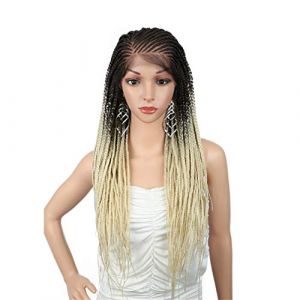 Perruques Synth&eacute;tiques Avant Perruque Synth&eacute;tique Noire Femelle 13X6 Perruque Tress&eacute;e 613 Perruque Tress&eacute;e Blonde Perruque Longue Avant Perruque Artificielle, 22 Pouces (28 Pouces) (ydxdsp, neuf)