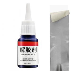 Kioriur Dissolvant de colle à autocollants, dissolvant de colle instantanée, pour acrylique, verre, métal, 20 g, dissolvant de colle professionnel (JIEYUMIN, neuf)