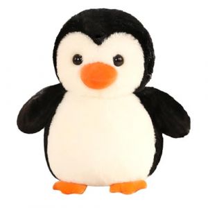 Aurasky Peluche Pingouin Jouet, 23cm Pingouin Peluche Feature Doudou Poupée en Peluche, Noir Pingouin Oreiller Figurine en Peluche Cadeau pour Enfants Adultes (JGEU, neuf)
