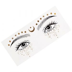 Fuuxtci Tatouage temporaire du visage, tatouage du visage pailleté,Autocollants temporaires à paillettes longue durée Autocollants temporaires pour le visage | Autocollants de maquillage, patchs (huangster, neuf)