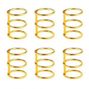 Anneaux de Livre 3-Ring Anneaux Reliures &agrave; Feuilles en M&eacute;tal 25mm Classeur &agrave; anneaux M&eacute;talliques pour Carte d'&eacute;tude Album Photo Scrapbook Feuilles 6 Pi&egrave;ces Or (XIN-YUE, neuf)