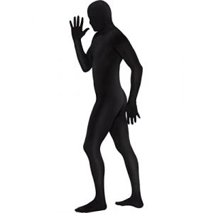 Funidelia | Déguisement Seconde Peau Noir pour Femme et Homme Taille XXL Originaux et Drôle - Couleur: Noir, Accessoire pour déguisement - Déguisements Amusants pour Vos soirées. (Funidelia FR-BE-LU, neuf)
