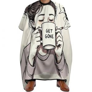 Cape de Coupe de Cheveux Art gothique de fille ennuyeuse, Pliable Tablier de Coiffure Antistatique Cape de Cheveux pour Adultes Adolescents 140X168cm (guangzhouchengzemaoyizhongxingerenduzi, neuf)