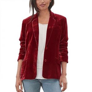 Femme Casual Blazer Velours &agrave; Manches Longues Bureau Affaires Jackets &Eacute;l&eacute;gant Cardigan Blouson Jacket Veste De Costume &agrave; Revers Boutonn&eacute; Veste Classique Devant Ouvert Manteau (UoUa1245, neuf)