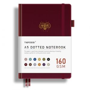 TIEFOSSI Cahier à Points, Papier Épais Anti-Saignement de 160GSM, Carnet à Points avec Motif de Constellations, Journal du Bélier pour Femmes, 256 Pages de Grille à Points Numérotées (TIEFOSSI Office, neuf)