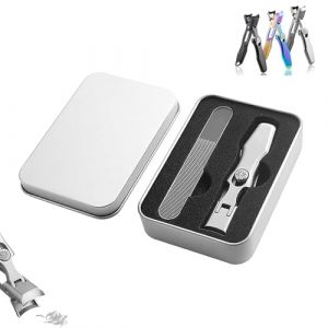 Steadily Nail Clippers, Portable Ultra Sharp Nail Clipper, Stainless Steel Splashless Nail Clippers, Professional Nail Clippers, Multifunctional Nail Clippers(Silver With Packaging Box) (shoucheng666, neuf)