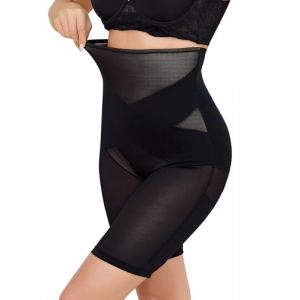 Vlazom Culotte Gainante Femme Taille Haute Shorty Ventre Plat Invisible Sculptant Anti-Frottement Minceur Efficace Shapewear，Noir，L (Vlazom, neuf)