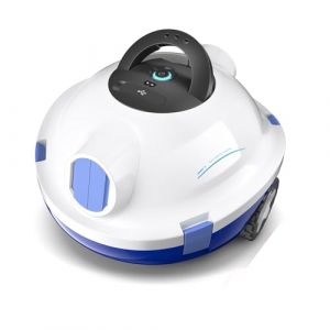 Robot Nettoyeur de Piscine sans Fil, aspirateur de Piscine Puissant et Automatique, 90 Minutes d'autonomie, Auto-stationnement, idéal pour Les piscines Plates Hors-Sol et enterrées jusqu'à 100 m² (MEDOXA-EU, neuf)