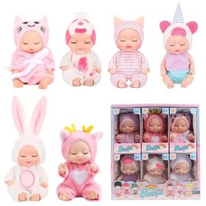 Fiotha Mini Poupée Bébé, 6 Mini Baby Dolls, 3.5 Pouces avec des Vêtement, Mini Poupées Réaliste Bebe, Figurines pour Enfants, Cadeau approprié pour Les Enfants de Plus de 3 Ans (DongGuanShi ChaoDaShangMao YouXianGongSi, neuf)
