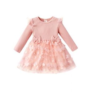 PatPat Robe B&eacute;b&eacute; Fille &Eacute;l&eacute;gante en Tulle: Princesse Fille Robe Tutu avec N&oelig;ud et Volants, Toddler Enfant Tutu Fleur Robe pour Anniversaire Mariage No&euml;l F&ecirc;te ou S&eacute;ance Photo, Rose Clair 9-12 Mois (PATPAT STORE EU, neuf)