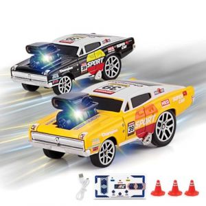 funnykid Mini Voiture RC 1:64 &ndash; Voiture Drift T&eacute;l&eacute;command&eacute;e en Alliage, 3 Vitesses, Port&eacute;e 30 m, Recharge USB Type-C, 2.4GHz, Jouet de Course avec C&ocirc;nes &ndash; Cadeau pour Enfants 6+ (WinSmart Market Kft., neuf)