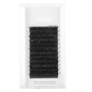Extension de faux cils cils de greffage 0,05 mm en forme de V faux cils denses courbe D 8 mm 9 mm 10 mm 11 mm 12 mm longueurs fibre chimique douce pour le maquillage quotidien, (Courbe D 12mm) (Iueburu, neuf)