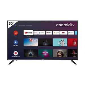 Linsar - TV 50 Pouces - Télévision 50 Pouces, UHD (3840x2160), Android/Google Smart TV, Chromecast, Triple Tuner DVB S2/T2/C/CI+, WiFi, Bluetooth, USB, HDMI, Cadre Mince, Netflix, Prime, Youtube (Tempo International GmBH, neuf)