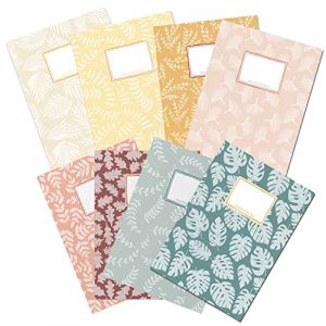 Papierdrachen 8 couvertures de cahier en papier de haute qualité pour enfants | DIN A4 | motif fleurs - protège-cahier - couverture de cahier 250g/m² - set numéro 2 (Papierdrachen, neuf)
