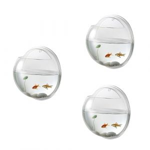 POPETPOP 3 Pièces Aquarium Planteur De Poisson Jardinière Suspendue en Verre Réservoir De Betta Mural Bocal à Poisson Suspendu Au Mur Jardinières Suspendues Cache-Pot Mural Acrylique Char (Unicepet, neuf)
