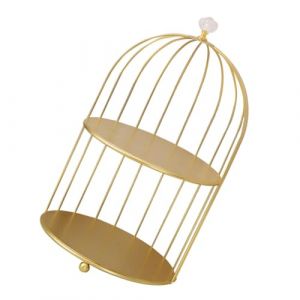 FONDOTIN Pr&eacute;sentoir &agrave; Cosm&eacute;tiques en Fer Dor&eacute; 2 Niveaux, &Eacute;tag&egrave;re de Rangement Bureau Multifonction, Organisateur Maquillage pour Salle de Bain et Chambre, Support Pr&eacute;sentoir Articles (KIOONG, neuf)