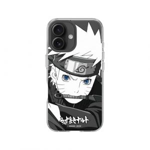 RhinoShield Coque Clear Compatible avec [iPhone 16] | R&eacute;sistance avanc&eacute;e au jaunissement, Haute Transparence, d&eacute;coupe Bouton contr&ocirc;le cam&eacute;ra &ndash; Anneau cam&eacute;ra Noir [Naruto/Naruto Noir et Blanc] (RHINOSHIELD - Evolutive Labs, neuf)