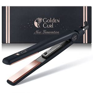 Golden Curl Fer Lisseur Cheveux Professionnel - 5 Ans de Tranquillit&eacute; - Fer &agrave; Lisser et Boucleur Cheveux 2 en 1 - Appareil de Coiffure Hair Straightener pour Lisser et Boucler (829 Rose Gold) (Golden-Curl, neuf)