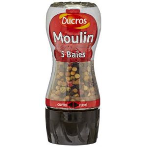 Ducros Moulin Poivre à 5 Baies 24 g - Lot de 3 (La Famille à Table! - LFàT!, neuf)