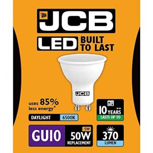 JCB 5w LED GU10 Ampoule r&eacute;flecteur 100&deg; 6500k Lumi&egrave;re du jour 370lm (s10964) (Pertemba FR, neuf)