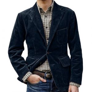 G&eacute;n&eacute;rique Veste en Velours C&ocirc;tel&eacute; pour Homme Automne Hiver Blazer de Costume pour Homme Veste &Eacute;l&eacute;gante &Eacute;paisse Et Chaude Blouson de Sport Confortable Manteau Disco Vintage d'hiver (lay-aians, neuf)