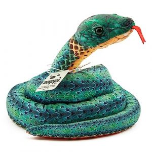 Zappi Co Jouet Serpent en Peluche Doux et Câlin pour Enfants - Faisant Partie de la Collection d'animaux de la Savane : Réaliste et Vivant (180 cm de Longueur)(Serpent Anneau Vert) (Toys & Home, neuf)