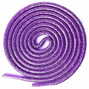 Olukssck 2 Paires Lacets Ronds Paillettes, Brillantes M&eacute;talliques Lacets Chaussures pour Chaussures de Sport, Chaussures de Course, Bottes, Violet Fonc&eacute;, 160cm (Bishicheng Trading Co., Ltd., neuf)