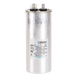 Condensateur CBB65-CBB65A avec 6 connecteurs (4+2) 60μF 450V 40/70/21. Condensateur de démarrage de moteur, compresseur de climatisation, ect. 1 Pièce. (60mf) (Synn53, neuf)