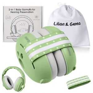 Lilian&Gema 2 en 1 Casque Anti Bruit B&eacute;b&eacute;, Casque B&eacute;b&eacute; Anti Bruit, Confortable et R&eacute;glable, Protection Auditive pour les Enfants de Moins de 48 Mois, Convient pour le Sommeil et les Activit&eacute;s (Lilian&Gema Official Store, neuf)