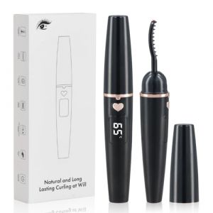 Recourbe Cils Chauffant, Eyelash Curler Portable Chauffage Rapide Recourbe-cils Électrique avec 4 Réglages de Température Recourbe-Cils, Recourbe-cils Lash Lift USB Rechargeable Longue Durée (Noir) (Laukra special SIA, neuf)