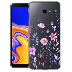 Pazpnoy Coque pour Samsung Galaxy J4+/J4 Plus,Transparente &Eacute;tui avec Exquis Motif Fleur Dessin,Housse TPU Ultra Mince, Silicone Femmes Antichoc Protection Case Cover-3 (Yanzyo, neuf)