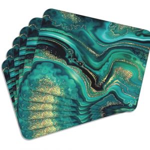 Mg Design Lot de 6 Sets de Table en liège – Magma Green – 30 × 40 cm – résistants à la Chaleur, faciles à Nettoyer (MGDESIGN, neuf)