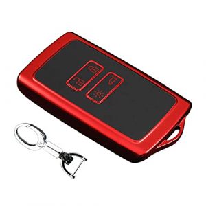 Vigcebit pour Renault Clio Megane (IV/4) Espace 5 Koleos 2 Captur 4 Boutons Cl&eacute;, &Eacute;tui &Agrave; Cl&eacute;s Respectueux Peau R&eacute;sistant Abrasion avec Porte-cl&eacute;s (Goodtimera, neuf)