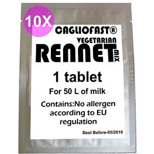 Lot de 10 pastilles de pr&eacute;sure Caglio Fast pour 500 l de lait (SmartSignsSolutions, neuf)