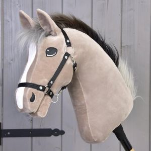 LarDen Hobby Horse Piccolino | Cheval Bâton avec Licol Noir - S | Tête de Cheval à Bâton à Chevaucher | Fait à la Main avec Accessoire | pour Petits et Grands Enfants | Hobby Horse Réaliste (LarDen, neuf)