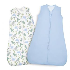 Lictin Gigoteuse Été 18 36 Mois - 2pcs Gigoteuse TOG 0.5 - Gigoteuse Bébé Sans Manches, Longueur Réglable, Fermeture Éclair Double Sens, Turbulette Ete 99cm (LinyanRrsai, neuf)