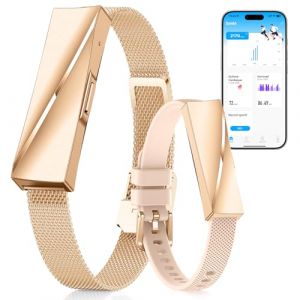 iSo Tech Smart Fashion Bracelet Connect&eacute; sans &Eacute;cran, Smartwatch Fitness Tracker avec Suivi 24/7 Activit&eacute;, Sommeil & Fr&eacute;quence Cardiaque, Modes Multisports, Autonomie 15 Jours IP68 (Or Rose) (IEDAU International GmbH, neuf)