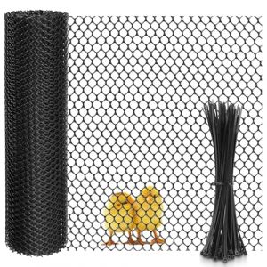 Filet poulailler grillage plastique grillage poule diam&egrave;tre du trou de 0,3cm cl&ocirc;ture en plastique pour chat balcon jardinage (40cm&times;3m, noir) (Yongyam-EU, neuf)