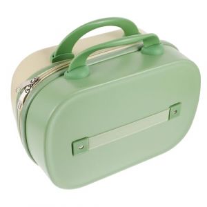 MUCKLILY Bo&icirc;te &agrave; Maquillage Rigide 14 Pouces Bicolore Jaune et Vert Organisateur Portable pour Voyage Trousse Multifonction Imperm&eacute;able Grosse Capacit&eacute; pour Cosm&eacute;tiques et Pinceaux (Senike, neuf)