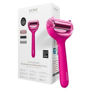 GESKE | SmartAppGuided&trade; MicroNeedle Face & Body Roller | 9 in 1 | Derma Roller | Quartz rose | Roller &eacute;lectrique | Microneedling | Appareil &agrave; micro-aiguilles | Roller &agrave; aiguilles | Beauty Roller (GESKE, neuf)