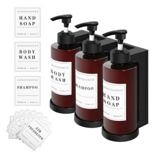 HNCY 3 Pi&egrave;ces Distributeur de Savon Mural, Distributeur Gel Douche Mural, Distributeur Savon Douche, Distributeur de Liquide Vaisselle, 300ML Flacon Pompe Vide pour Bains, Cuisine, H&ocirc;tel, Toilettes (CYHQ-EU, neuf)