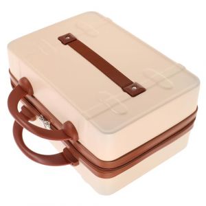 ERINGOGO Trousse De Voyage Vintage Malette &agrave; Maquillage Portable Pour Femmes Organisateur De Cosm&eacute;tiques &Eacute;l&eacute;gant Petite Valise Id&eacute;ale Pour Escapades Et Usage Quotidien (Jehmal, neuf)
