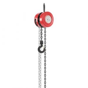 WEIGR Palan à chaîne 1T 3 m – Treuil manuel avec capacité de charge de 1000 kg, chaîne en acier G80, crochet de sécurité robuste, palan pour atelier, forêt, entrepôt et applications industrielles (ALWEIG, neuf)