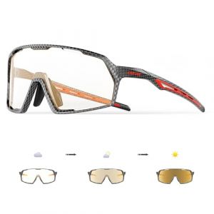 KAPVOE Lunette de Cyclisme Photochromique Homme Lunette V&eacute;lo Route TR90 Cadre Lunette VTT Femme Transparente Lunette Cycliste Protection UV400 Lunette de Soleil Sport Pour Running Course Conduite (kapvoe, neuf)