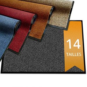 etm - Tapis d'entrée Premium - Tapis Antidérapant Absorbant Lavable - Paillasson d'entrée antisalissure pour Exterieur Interieur - Elimine Les saletés - Tapis de propreté (Sky Rouge 135x200 cm) (Velvet Trading, neuf)