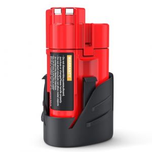 HTongD Batterie de Rechange 12V pour Batterie Milwaukee 3Ah Li-ION pour Milwaukee M12 &ndash; Compatible M12 B 48-11-2411 48-11-2420 (HTongD, neuf)