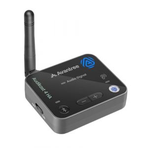Avantree Audikast 4HA &ndash; &Eacute;metteur et Streamer TV Auracast pour Certains appareils Audio Auracast, &eacute;coute TV personnelle &agrave; Votre Volume, Optique et AUX, &eacute;volutif et pr&ecirc;t pour l&rsquo;Avenir (AvantreeDirect, neuf)