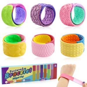 HA BIN 6 Pi&egrave;ces Bracelets Anti Stress Enfants, Fidget Toys Sensorielle, Slap Bracelet &agrave; Claque, Fidget Toys Sensory en Silicone pour Enfants Adultes Anniversaires Cadeaux Jouets Anti-Stress (SZHBDE, neuf)