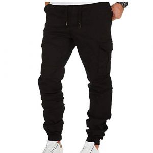 Pantalon Cargo Homme Jogging Chino Gris Jean Sarouel Harem Sweatpants Denim Noir Bas Survetement Pas Cher Vert Survet Noire Joggings Sport Trousers Pants Randonnée Skate Jogger Kaki Travail Militaire (chengaokui993, neuf)